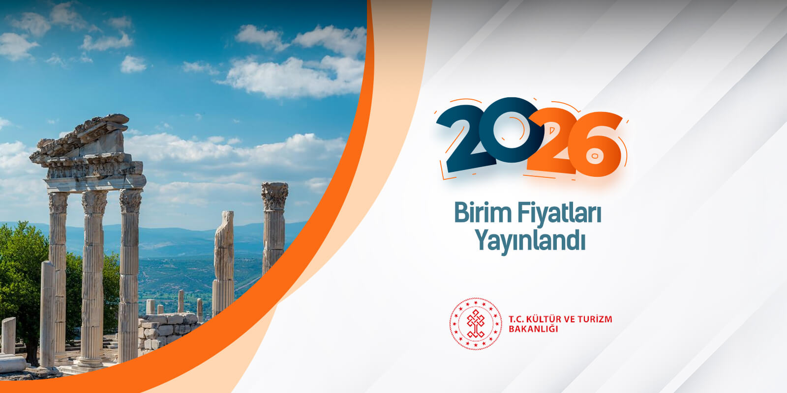 Kültür Bakanlığı  2026 Birim Fiyatları Yayınlandı ve AMP'de kullanıma hazır!