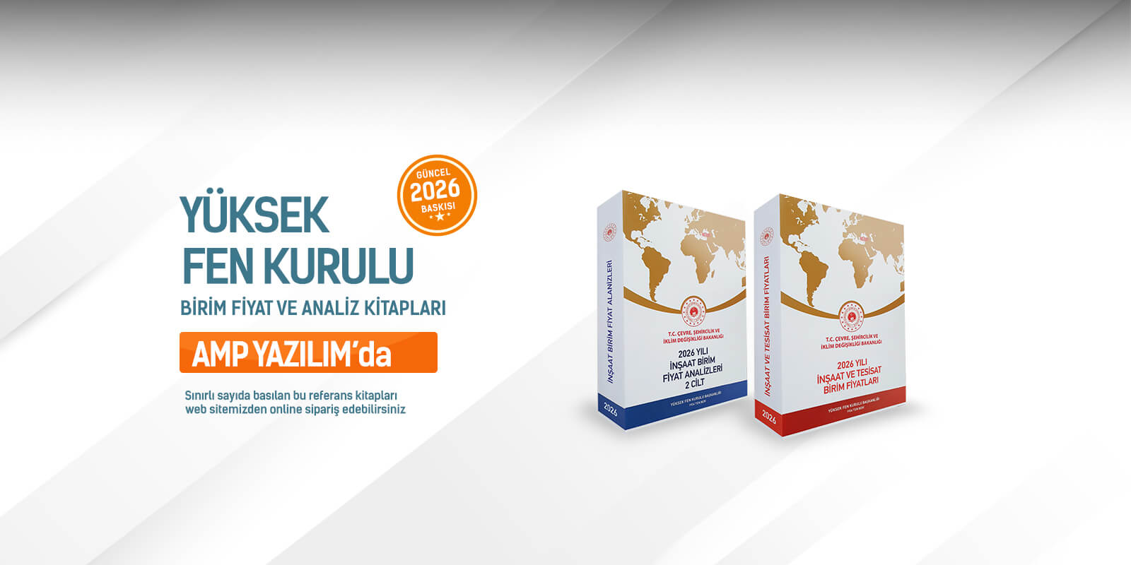 Çevre ve Şehircilik Bakanlığı Yüksek Fen Kurulu Birim Fiyat ve Analiz Kitapları AMP Yazılım'da 